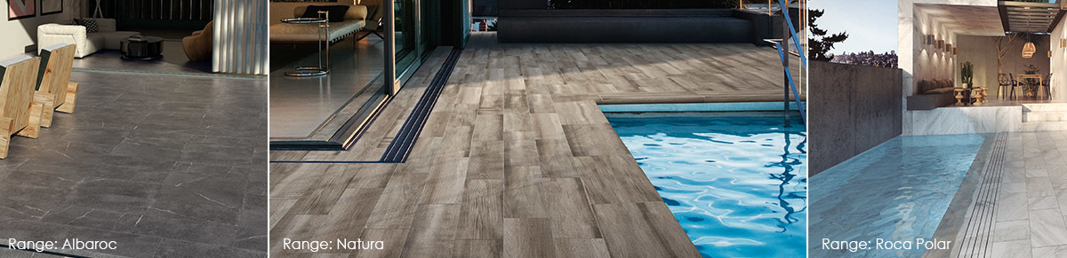 Non Slip Tiles for Wet Rooms and Swimming Pools